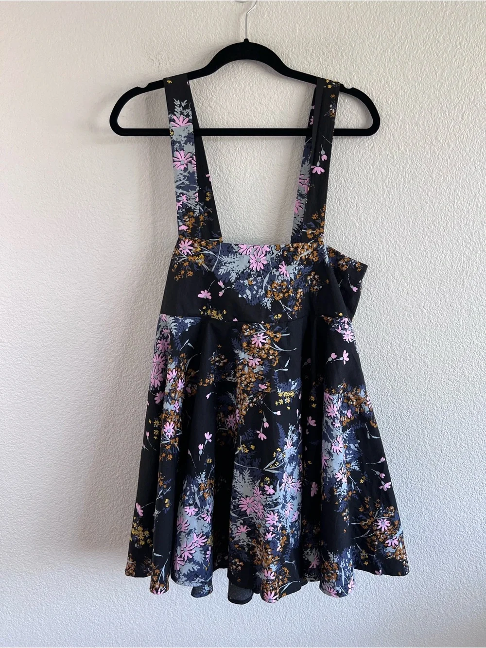 NWT Free People Women's Let The Sunshine Floral Dark Combo Babydoll A-Line Mini